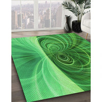 Patterned Green Rug, pat384grn