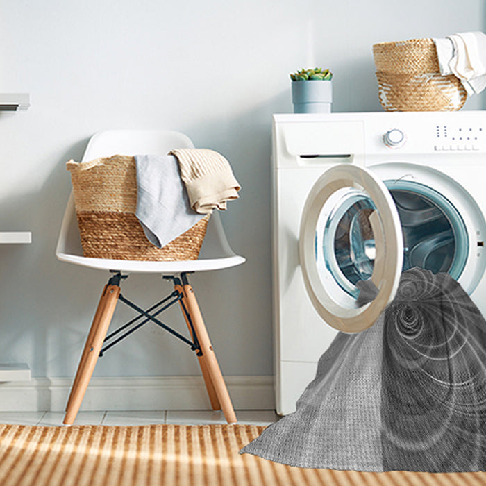 Machine Washable Transitional Grey Gray Rug in a Washing Machine, wshpat384gry