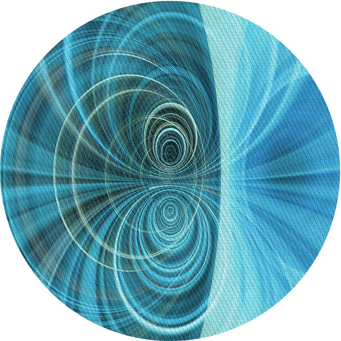 Square Machine Washable Transitional Dark Cyan Green Rug in a Living Room, wshpat384lblu