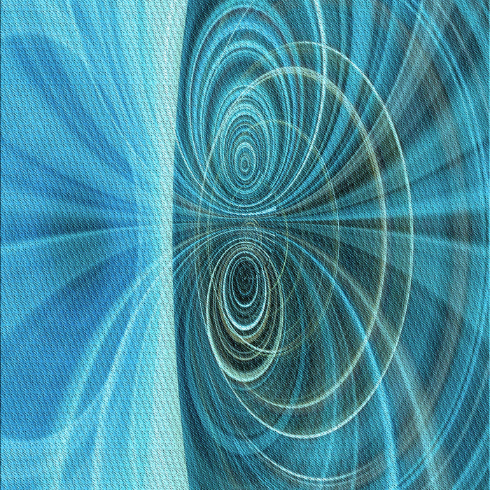 Patterned Dark Cyan Green Rug, pat384lblu