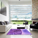 Machine Washable Transitional Purple Rug in a Kitchen, wshpat384pur