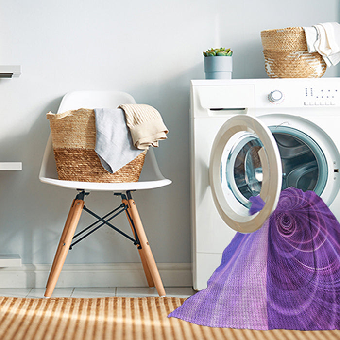 Machine Washable Transitional Purple Rug in a Washing Machine, wshpat384pur