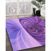 Machine Washable Transitional Purple Rug in a Family Room, wshpat384pur