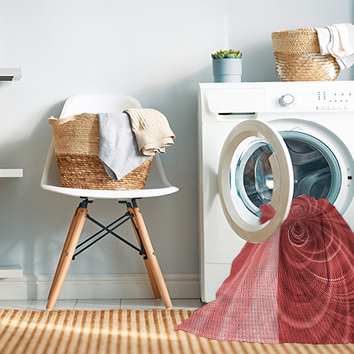 Machine Washable Transitional Red Rug in a Washing Machine, wshpat384rd
