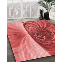 Patterned Red Rug, pat384rd