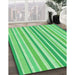 Machine Washable Transitional Green Rug in a Family Room, wshpat3840grn