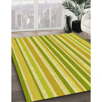 Patterned Bold Yellow Rug, pat3840yw