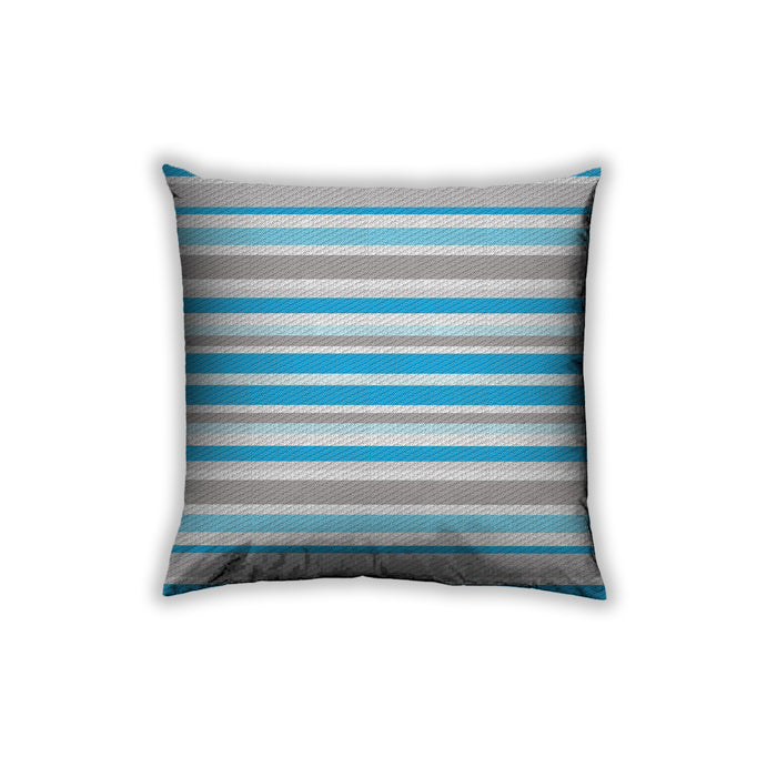 Front View of Patterned Square Blue Throw Pillow, 18 inch by 18 inch, pwpat3840