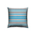 Front View of Patterned Square Blue Throw Pillow, 18 inch by 18 inch, pwpat3840