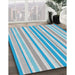 Machine Washable Transitional Blue Rug in a Family Room, wshpat3840