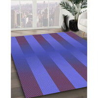 Patterned Amethyst Purple Rug, pat3841blu