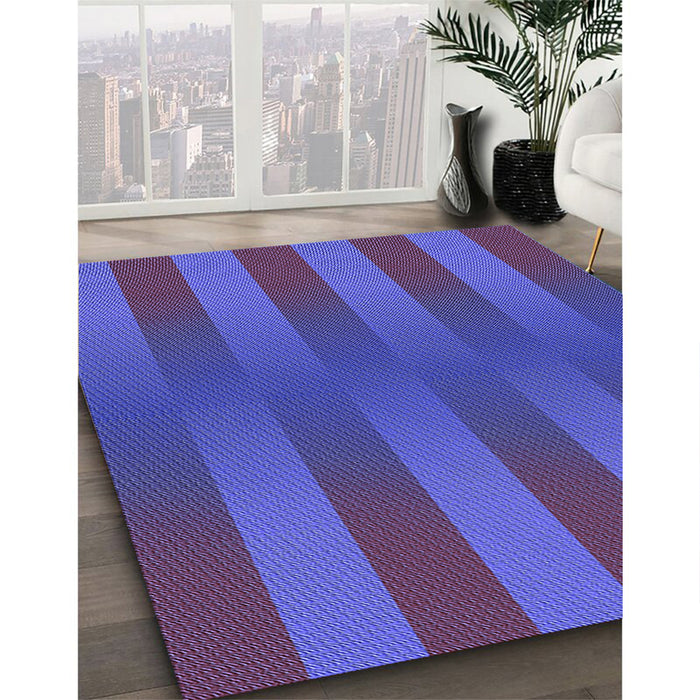 Patterned Amethyst Purple Rug in Family Room, pat3841blu