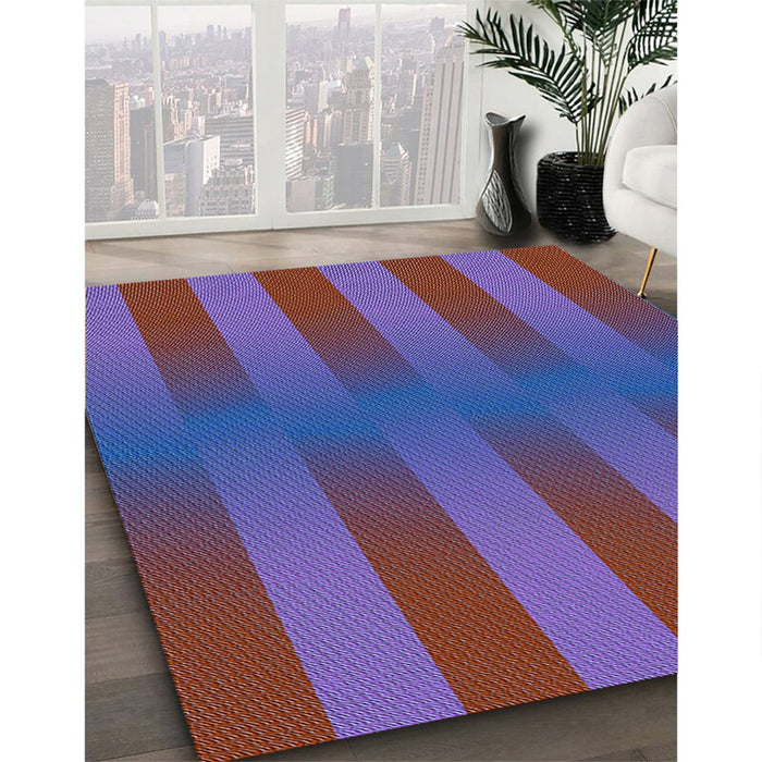 Patterned Dark Raspberry Purple Rug in Family Room, pat3841lblu