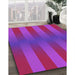 Machine Washable Transitional Deep Pink Rug in a Family Room, wshpat3841pur