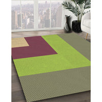 Patterned Green Rug, pat3842brn