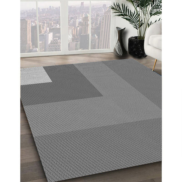 Machine Washable Transitional Ash Gray Rug in a Family Room, wshpat3842gry