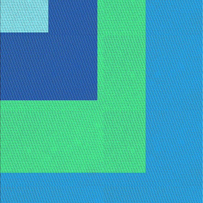 Patterned Neon Blue Rug, pat3842lblu