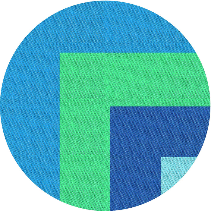 Square Machine Washable Transitional Neon Blue Rug in a Living Room, wshpat3842lblu