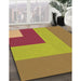 Machine Washable Transitional Yellow Rug in a Family Room, wshpat3842org