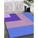 Patterned Purple Mimosa Purple Rug in Family Room, pat3842pur