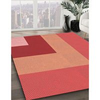 Patterned Red Rug, pat3842rd