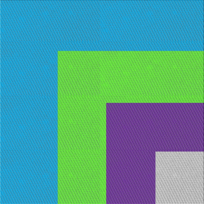 Square Patterned Blue Novelty Rug, pat3842