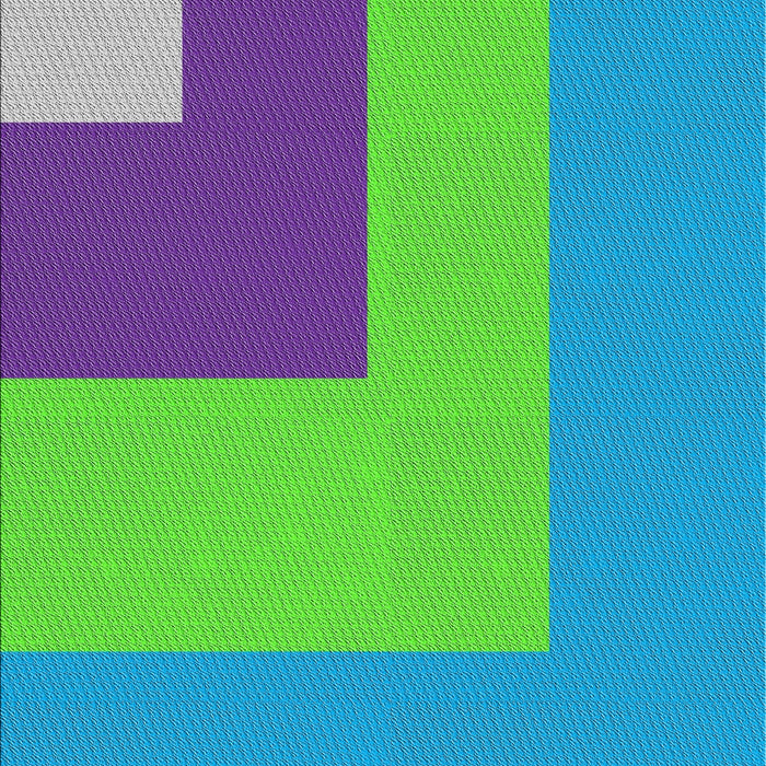 Patterned Blue Novelty Rug, pat3842