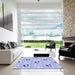 Machine Washable Transitional Blue Rug in a Kitchen, wshpat3843blu