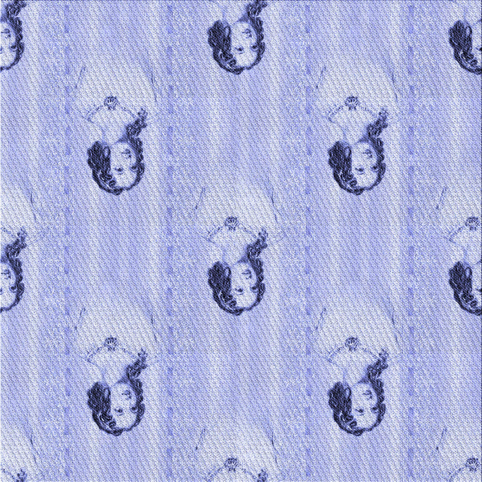 Round Machine Washable Transitional Blue Rug, wshpat3843blu