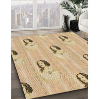 Patterned Bronze Brown Rug, pat3843brn