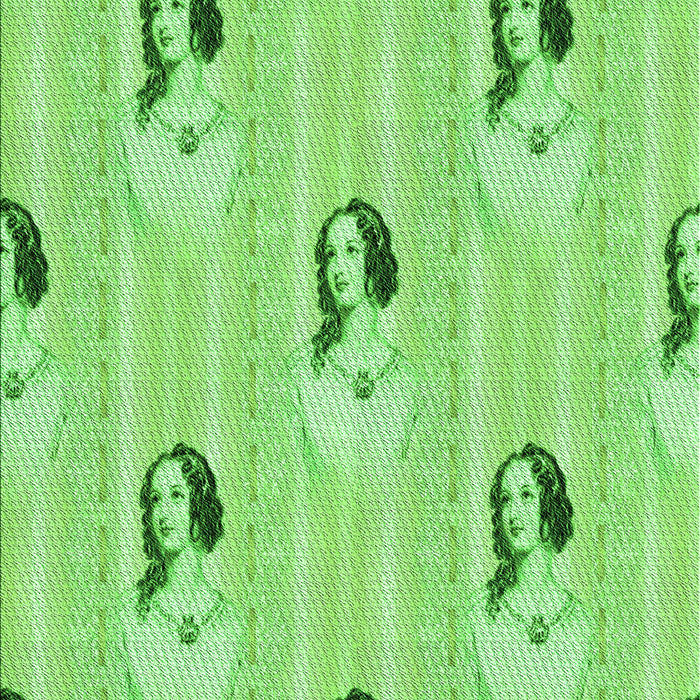 Machine Washable Transitional Emerald Green Rug, wshpat3843grn