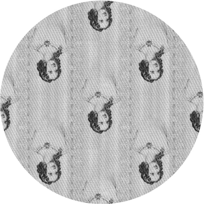 Square Patterned Gunmetal Gray Rug, pat3843gry