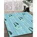 Machine Washable Transitional Blue Rug in a Family Room, wshpat3843lblu