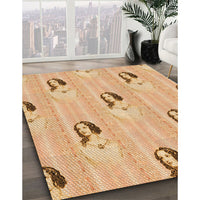 Patterned Orange Rug, pat3843org