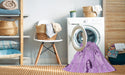 Machine Washable Transitional Purple Rug in a Washing Machine, wshpat3843pur