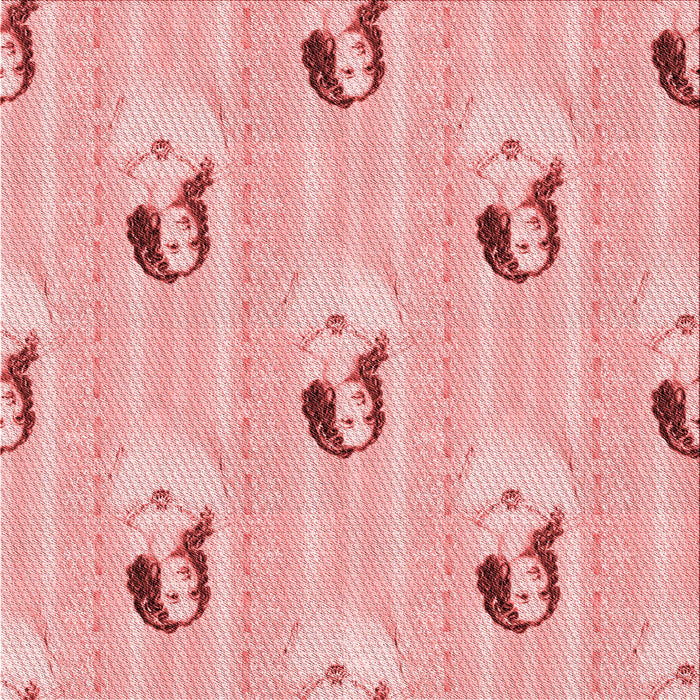 Round Machine Washable Transitional Pink Rug, wshpat3843rd