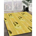 Machine Washable Transitional Yellow Rug in a Family Room, wshpat3843yw