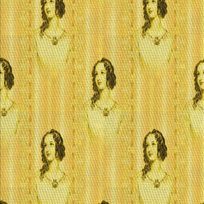 Patterned Yellow Rug, pat3843yw