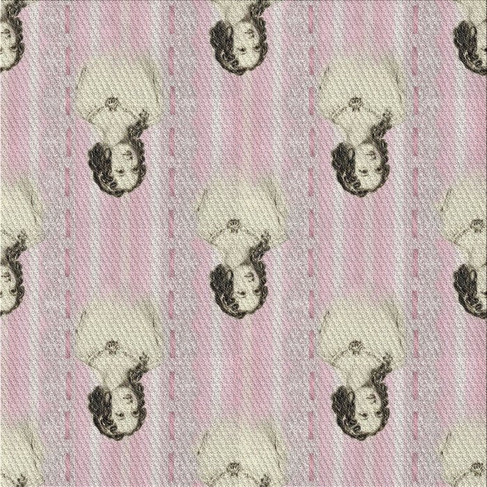 Square Patterned Champagne Beige Novelty Rug, pat3843