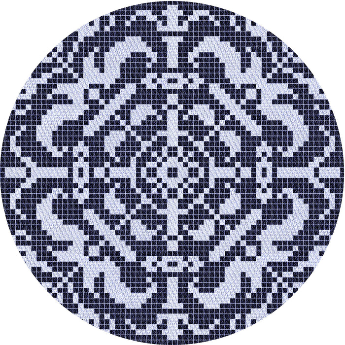 Square Machine Washable Transitional Night Blue Rug in a Living Room, wshpat3844blu