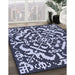 Machine Washable Transitional Night Blue Rug in a Family Room, wshpat3844blu