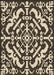 Machine Washable Transitional Midnight Gray Rug, wshpat3844brn