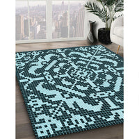 Patterned Blue Rug, pat3844lblu