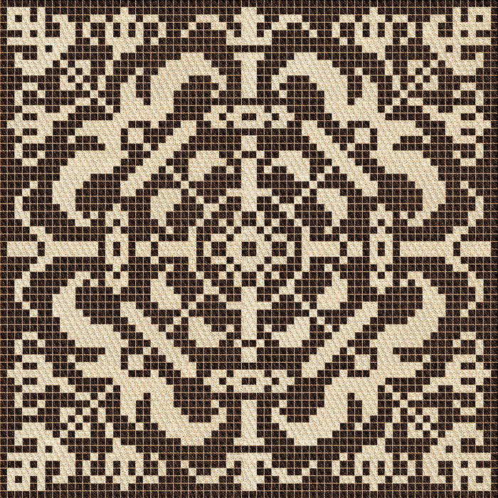 Round Patterned Red Rug, pat3844org