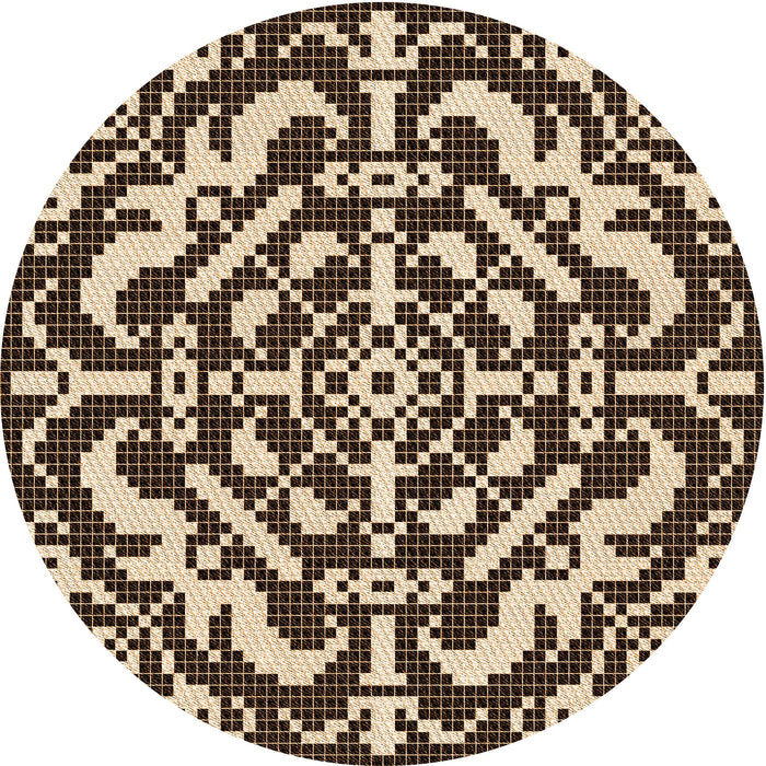 Square Patterned Red Rug, pat3844org