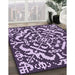 Machine Washable Transitional Dark Purple Rug in a Family Room, wshpat3844pur