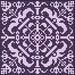 Round Machine Washable Transitional Dark Purple Rug, wshpat3844pur