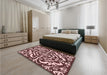 Patterned Pink Rug in a Bedroom, pat3844rd