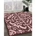 Patterned Pink Rug in Family Room, pat3844rd