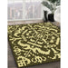 Machine Washable Transitional Midnight Gray Rug in a Family Room, wshpat3844yw